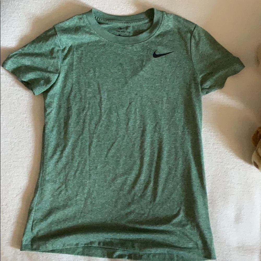 Green Nike running shirt